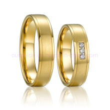 18K Gold Plating Jewelry Wholesale Couple Copper Rings